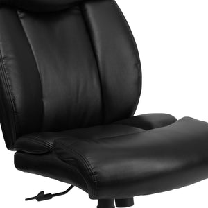 English Elm HERCULES Ergonomic Executive Office Chair for Big & Tall Users – 400 lb Capacity, Comfort & Style Black LeatherSoft GO-1235-BK-LEA-GG