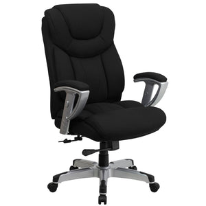 English Elm HERCULES Series Big & Tall Executive Ergonomic Office Chair with 400 lb Capacity and Adjustable Arms Black Fabric GO-1534-BK-FAB-GG