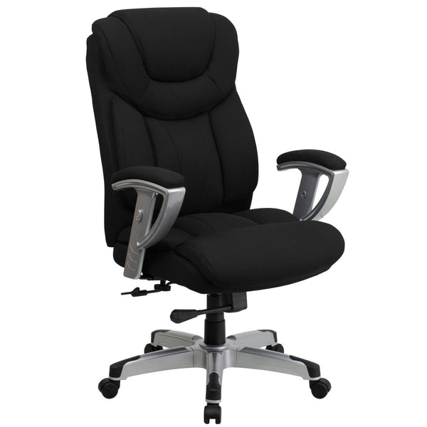 English Elm HERCULES Series Big & Tall Executive Ergonomic Office Chair with 400 lb Capacity and Adjustable Arms Black Fabric GO-1534-BK-FAB-GG