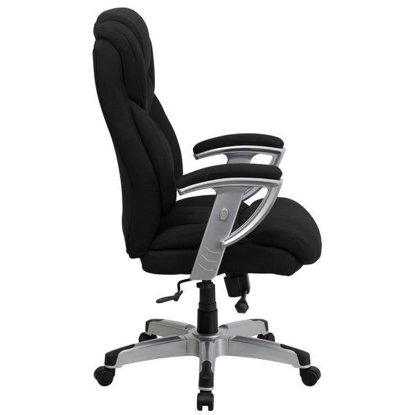 English Elm HERCULES Series Big & Tall Executive Ergonomic Office Chair with 400 lb Capacity and Adjustable Arms Black Fabric GO-1534-BK-FAB-GG
