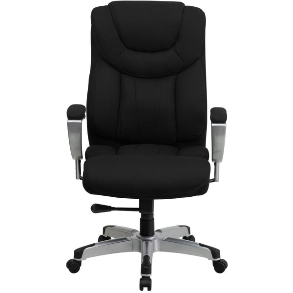English Elm HERCULES Series Big & Tall Executive Ergonomic Office Chair with 400 lb Capacity and Adjustable Arms Black Fabric GO-1534-BK-FAB-GG