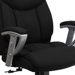 English Elm HERCULES Series Big & Tall Executive Ergonomic Office Chair with 400 lb Capacity and Adjustable Arms Black Fabric GO-1534-BK-FAB-GG