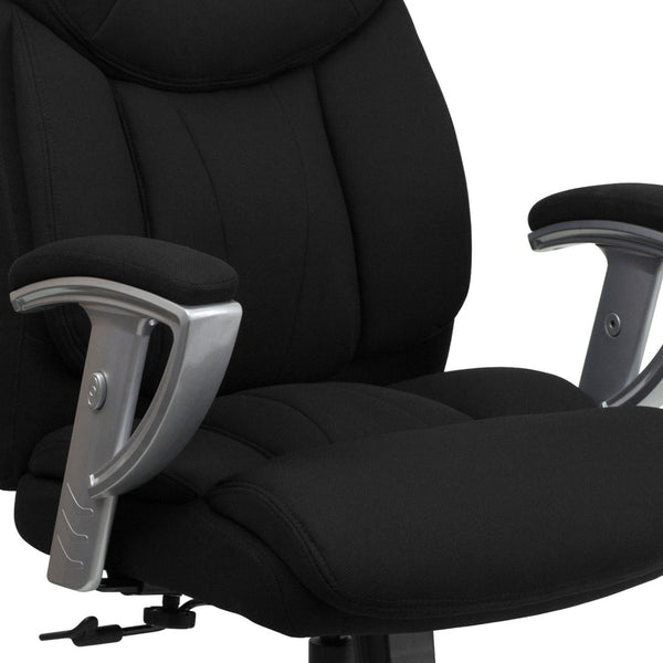 English Elm HERCULES Series Big & Tall Executive Ergonomic Office Chair with 400 lb Capacity and Adjustable Arms Black Fabric GO-1534-BK-FAB-GG