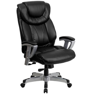English Elm HERCULES Series Big & Tall Executive Ergonomic Office Chair with 400 lb Capacity and Adjustable Arms Black LeatherSoft GO-1534-BK-LEA-GG