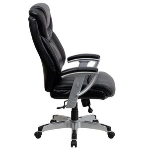 English Elm HERCULES Series Big & Tall Executive Ergonomic Office Chair with 400 lb Capacity and Adjustable Arms Black LeatherSoft GO-1534-BK-LEA-GG