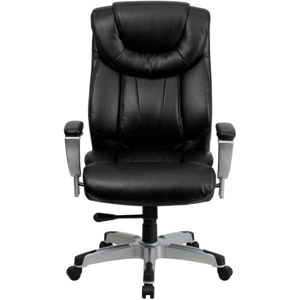 English Elm HERCULES Series Big & Tall Executive Ergonomic Office Chair with 400 lb Capacity and Adjustable Arms Black LeatherSoft GO-1534-BK-LEA-GG