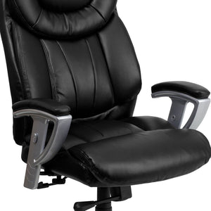 English Elm HERCULES Series Big & Tall Executive Ergonomic Office Chair with 400 lb Capacity and Adjustable Arms Black LeatherSoft GO-1534-BK-LEA-GG