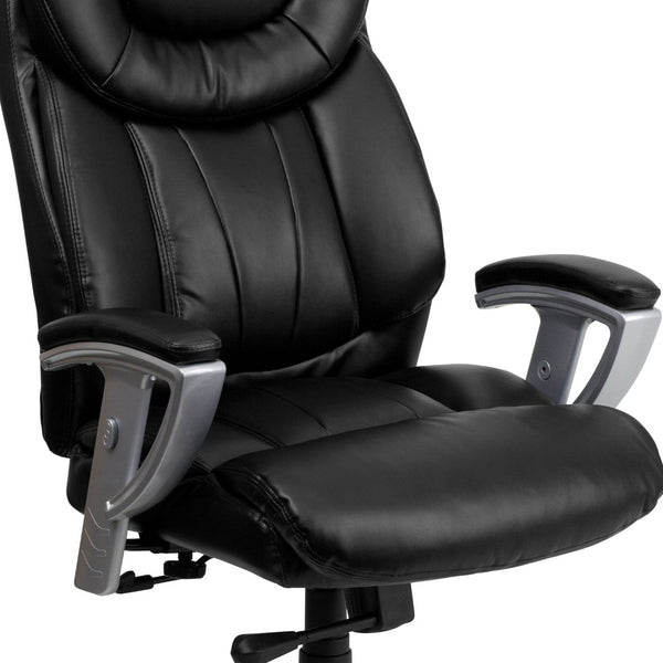 English Elm HERCULES Series Big & Tall Executive Ergonomic Office Chair with 400 lb Capacity and Adjustable Arms Black LeatherSoft GO-1534-BK-LEA-GG