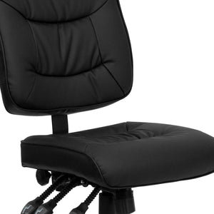 English Elm Cole Ergonomic Mid-Back Swivel Office Chair with LeatherSoft Upholstery for Ultimate Comfort & Style GO-1574-BK-GG