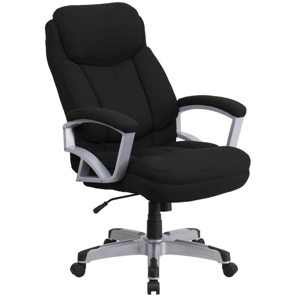 English Elm HERCULES Series Big & Tall 500 lb. Rated Ergonomic Executive Office Chair for Ultimate Comfort Black Fabric GO-1850-1-FAB-GG