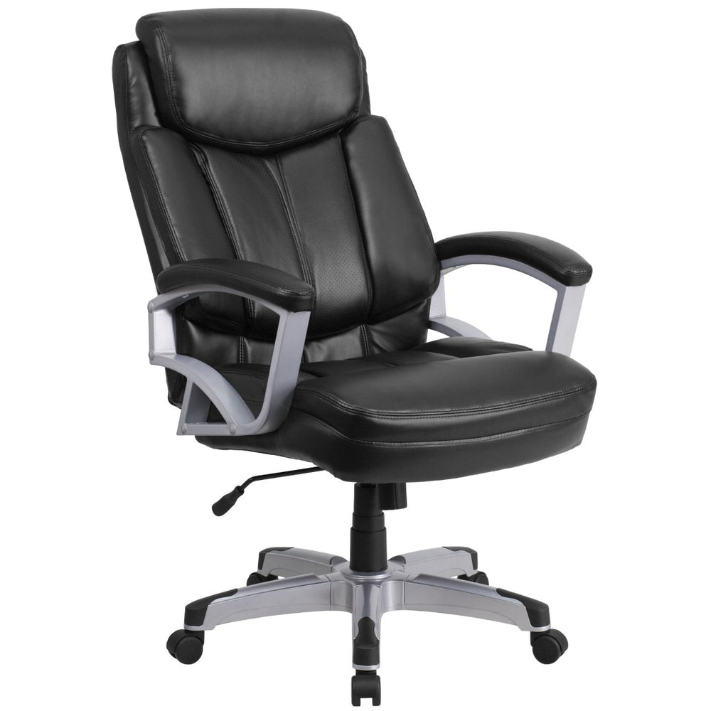 English Elm HERCULES Series Big & Tall 500 lb. Rated Ergonomic Executive Office Chair for Ultimate Comfort Black LeatherSoft GO-1850-1-LEA-GG
