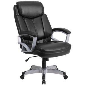 English Elm HERCULES Series Big & Tall 500 lb. Rated Ergonomic Executive Office Chair for Ultimate Comfort Black LeatherSoft GO-1850-1-LEA-GG
