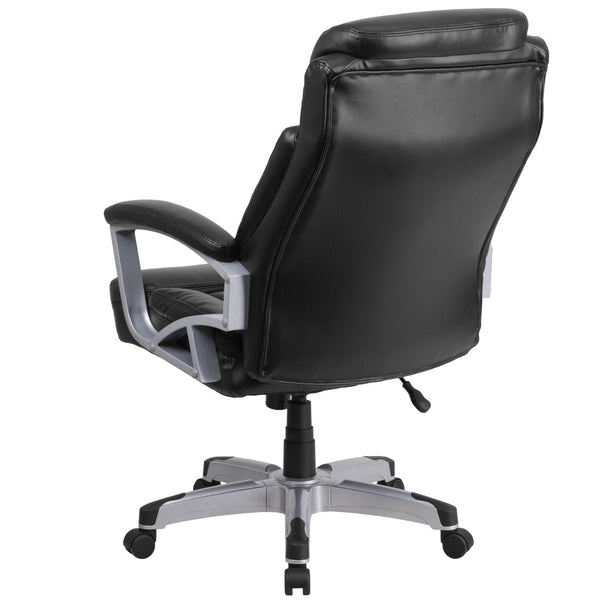 English Elm HERCULES Series Big & Tall 500 lb. Rated Ergonomic Executive Office Chair for Ultimate Comfort Black LeatherSoft GO-1850-1-LEA-GG
