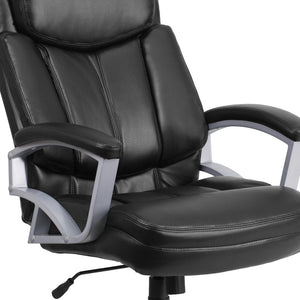 English Elm HERCULES Series Big & Tall 500 lb. Rated Ergonomic Executive Office Chair for Ultimate Comfort Black LeatherSoft GO-1850-1-LEA-GG