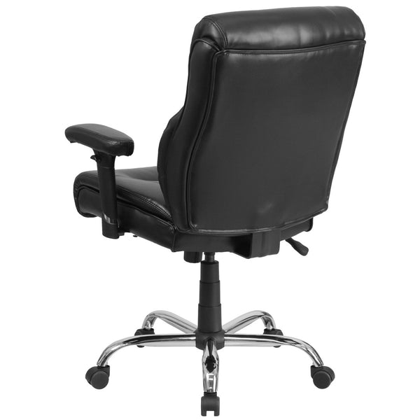 English Elm HERCULES Series Ergonomic Task Office Chair for Big & Tall, 400 lb Capacity, Adjustable Comfort Black LeatherSoft GO-2031-LEA-GG