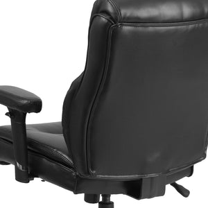 English Elm HERCULES Series Ergonomic Task Office Chair for Big & Tall, 400 lb Capacity, Adjustable Comfort Black LeatherSoft GO-2031-LEA-GG