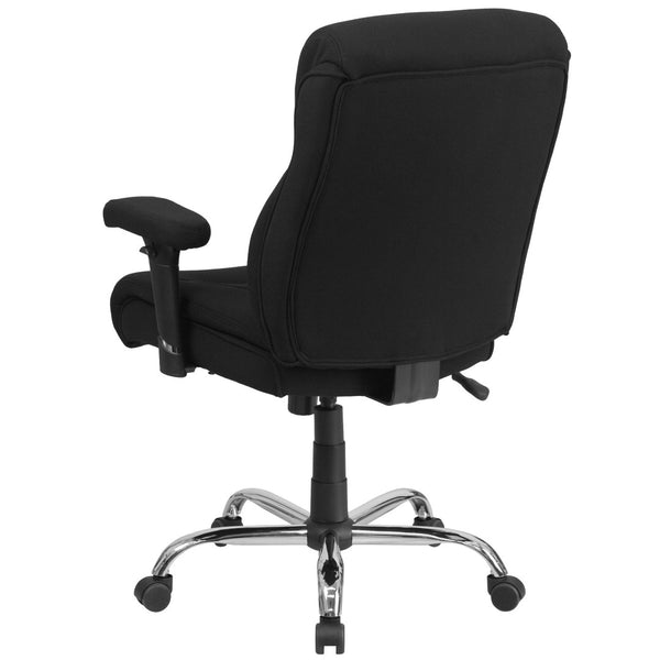 English Elm HERCULES Series Ergonomic Task Office Chair for Big & Tall, 400 lb Capacity, Adjustable Comfort Black Fabric GO-2031F-GG