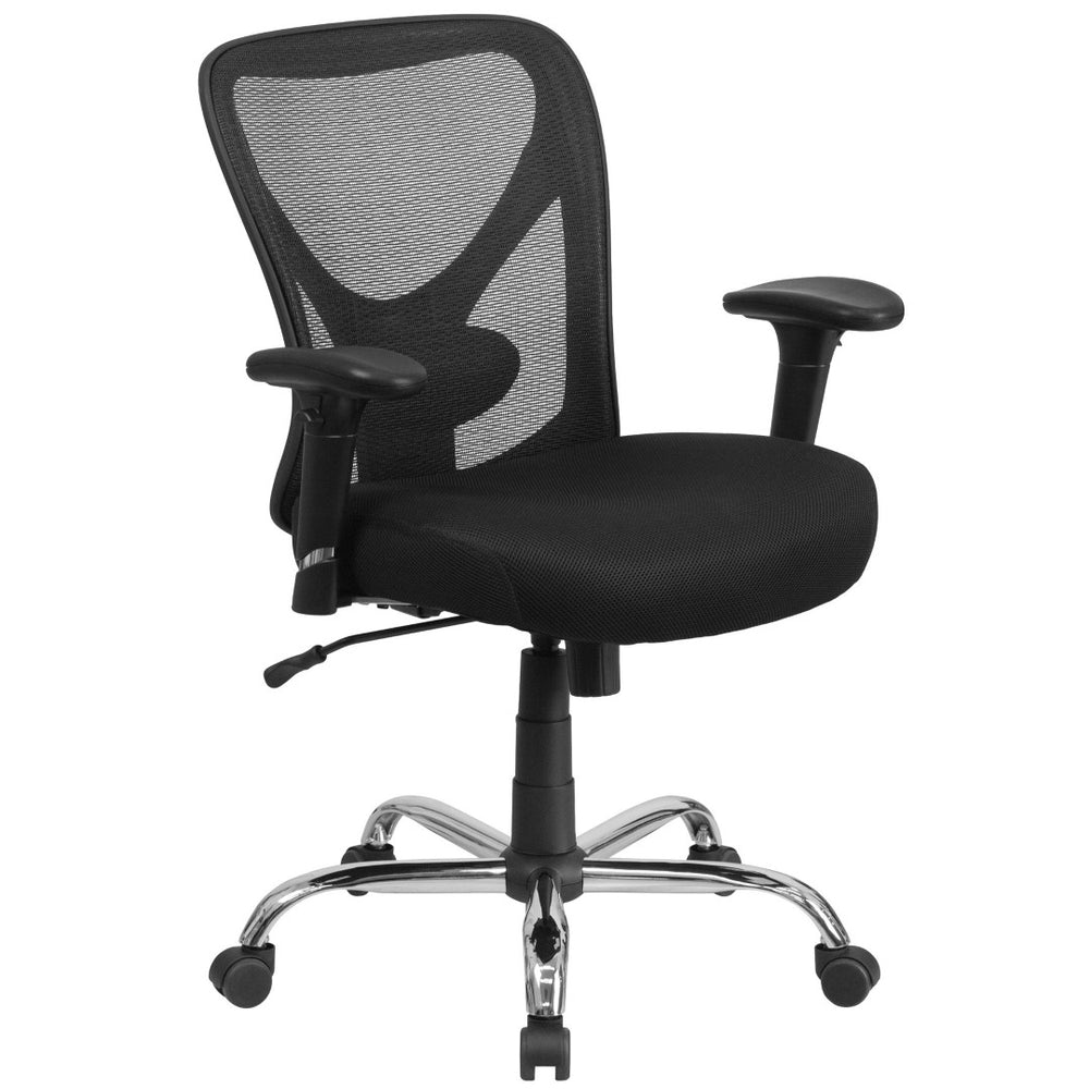 English Elm Big & Tall Office Chair - Ergonomic Adjustable Mesh Swivel Design, Supports Up to 400 lbs, Stylish! GO-2032-GG