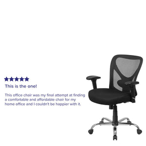 English Elm Big & Tall Office Chair - Ergonomic Adjustable Mesh Swivel Design, Supports Up to 400 lbs, Stylish! GO-2032-GG