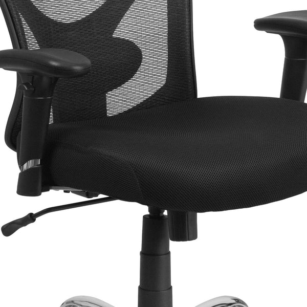 English Elm Big & Tall Office Chair - Ergonomic Adjustable Mesh Swivel Design, Supports Up to 400 lbs, Stylish! GO-2032-GG