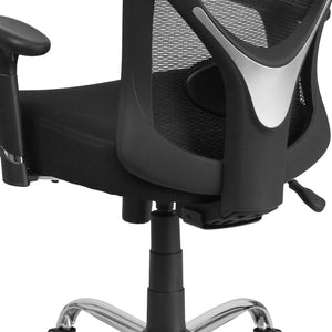 English Elm Big & Tall Office Chair - Ergonomic Adjustable Mesh Swivel Design, Supports Up to 400 lbs, Stylish! GO-2032-GG
