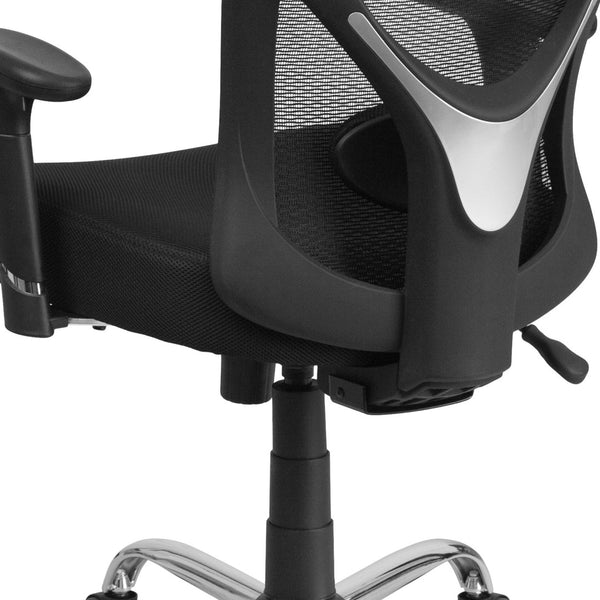 English Elm Big & Tall Office Chair - Ergonomic Adjustable Mesh Swivel Design, Supports Up to 400 lbs, Stylish! GO-2032-GG