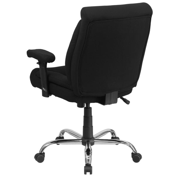 English Elm HERCULES Series Big & Tall Ergonomic Task Office Chair - 400 lb Capacity, Adjustable & Comfortable Black Fabric GO-2073F-GG
