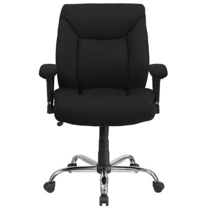 English Elm HERCULES Series Big & Tall Ergonomic Task Office Chair - 400 lb Capacity, Adjustable & Comfortable Black Fabric GO-2073F-GG