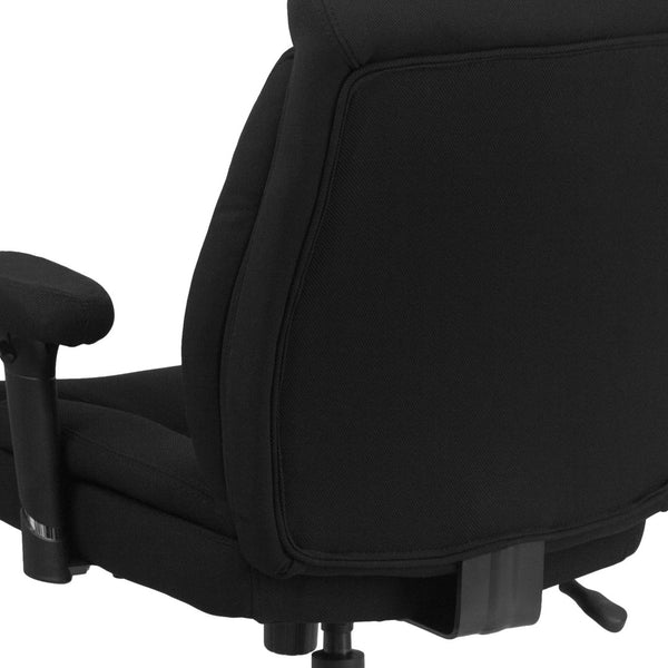 English Elm HERCULES Series Big & Tall Ergonomic Task Office Chair - 400 lb Capacity, Adjustable & Comfortable Black Fabric GO-2073F-GG