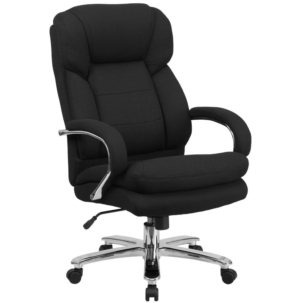 English Elm HERCULES 24/7 Ergonomic Executive Office Chair for Big & Tall Users - 500 lb Capacity & Comfort Black Fabric GO-2078-GG