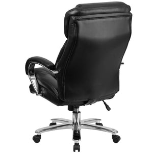 English Elm HERCULES 24/7 Ergonomic Executive Office Chair for Big & Tall Users - 500 lb Capacity & Comfort Black LeatherSoft GO-2078-LEA-GG