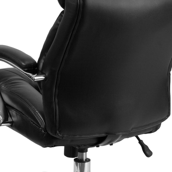 English Elm HERCULES 24/7 Ergonomic Executive Office Chair for Big & Tall Users - 500 lb Capacity & Comfort Black LeatherSoft GO-2078-LEA-GG