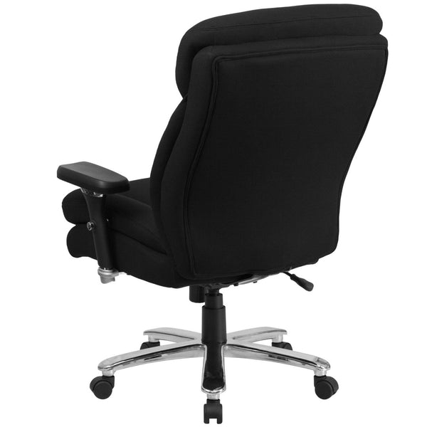 English Elm HERCULES Series Big & Tall Executive Ergonomic Office Chair for 24/7 Comfort and Support, 400 lb Capacity Black Fabric GO-2085-GG