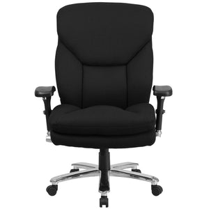 English Elm HERCULES Series Big & Tall Executive Ergonomic Office Chair for 24/7 Comfort and Support, 400 lb Capacity Black Fabric GO-2085-GG
