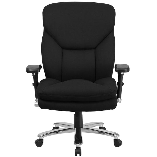 English Elm HERCULES Series Big & Tall Executive Ergonomic Office Chair for 24/7 Comfort and Support, 400 lb Capacity Black Fabric GO-2085-GG