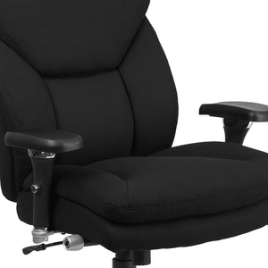 English Elm HERCULES Series Big & Tall Executive Ergonomic Office Chair for 24/7 Comfort and Support, 400 lb Capacity Black Fabric GO-2085-GG