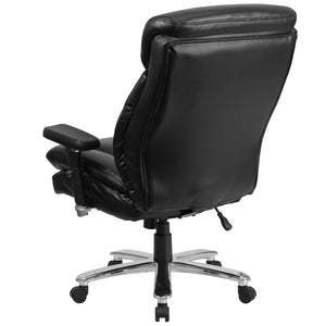 English Elm HERCULES Series Big & Tall Executive Ergonomic Office Chair for 24/7 Comfort and Support, 400 lb Capacity Black LeatherSoft GO-2085-LEA-GG