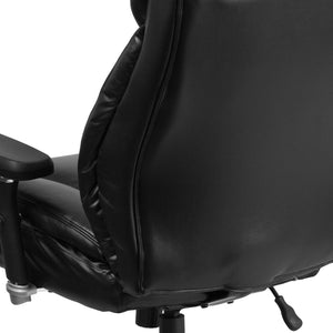 English Elm HERCULES Series Big & Tall Executive Ergonomic Office Chair for 24/7 Comfort and Support, 400 lb Capacity Black LeatherSoft GO-2085-LEA-GG