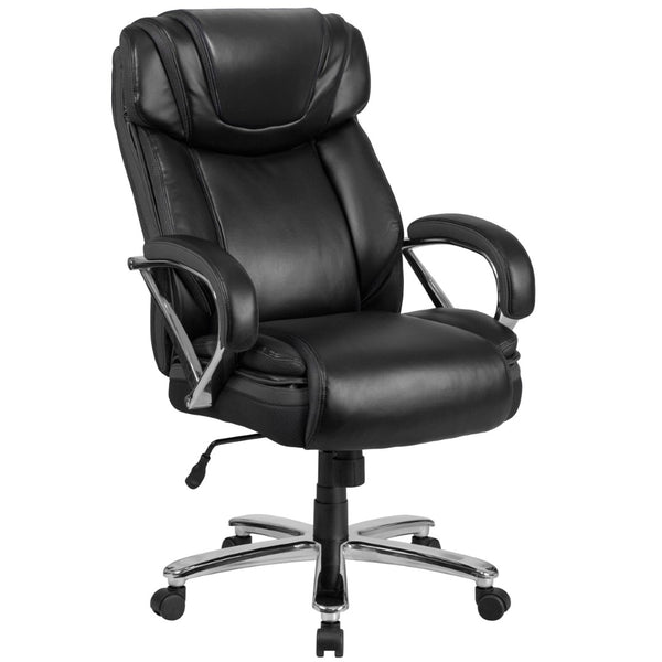 English Elm HERCULES Series Big & Tall Executive Swivel Office Chair with 500 lb Capacity for Ultimate Comfort Black GO-2092M-1-BK-GG