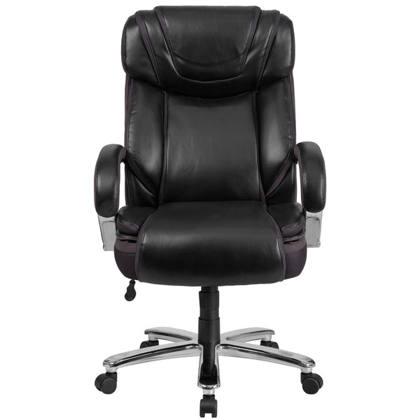 English Elm HERCULES Series Big & Tall Executive Swivel Office Chair with 500 lb Capacity for Ultimate Comfort Black GO-2092M-1-BK-GG