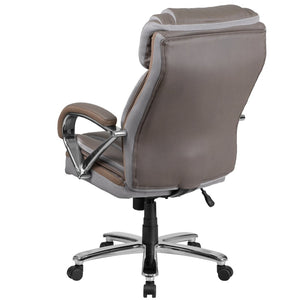 English Elm HERCULES Series Big & Tall Executive Swivel Office Chair with 500 lb Capacity for Ultimate Comfort Taupe GO-2092M-1-TP-GG
