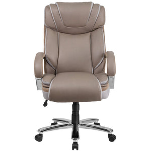 English Elm HERCULES Series Big & Tall Executive Swivel Office Chair with 500 lb Capacity for Ultimate Comfort Taupe GO-2092M-1-TP-GG