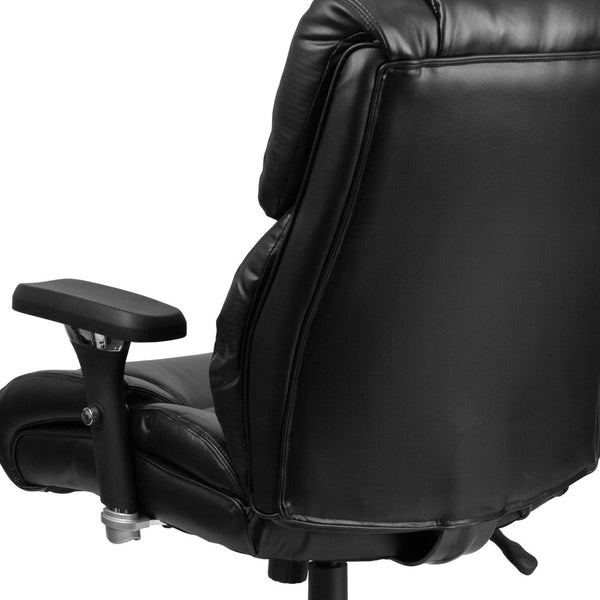 English Elm HERCULES 24/7 Heavy-Duty Executive Ergonomic Office Chair for Big & Tall Professionals, 400 lb Capacity Black LeatherSoft GO-2149-LEA-GG