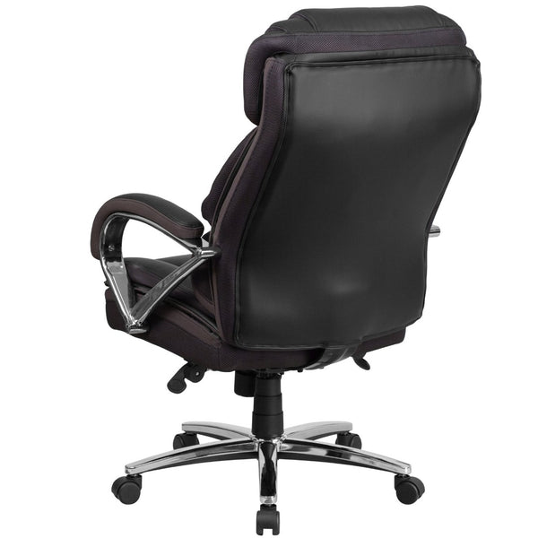 English Elm HERCULES Big & Tall Executive Swivel Chair - 500 lb Capacity, Ergonomic Support & Stylish Black Leather GO-2222-GG