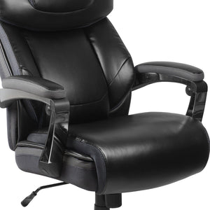 English Elm HERCULES Series Big & Tall 500 lb. Rated Executive Ergonomic Office Chair with Adjustable Headrest Black GO-2223-BK-GG