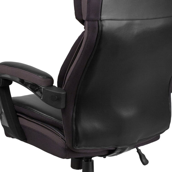 English Elm HERCULES Series Big & Tall 500 lb. Rated Executive Ergonomic Office Chair with Adjustable Headrest Black GO-2223-BK-GG