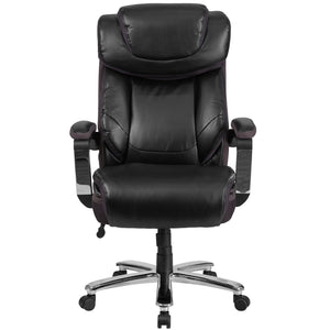English Elm HERCULES Series Big & Tall 500 lb. Rated Executive Ergonomic Office Chair with Adjustable Headrest Black GO-2223-BK-GG