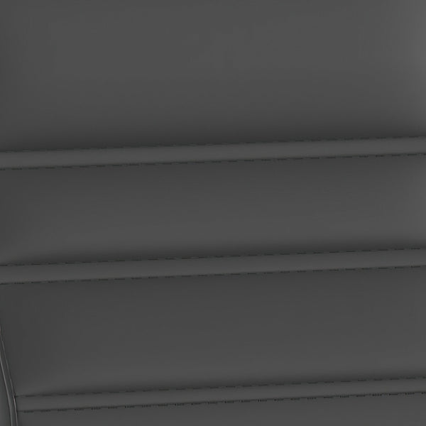 English Elm Whitney High Back Executive Swivel Office Chair - Ergonomic Design with Transparent Roller Wheels Black LeatherSoft/Gold Frame GO-2286H-BK-GLD-RLB-GG