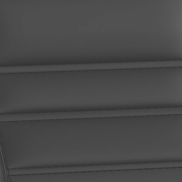 English Elm Whitney High Back Executive Swivel Office Chair - Ergonomic Design with Transparent Roller Wheels Black LeatherSoft/Rose Gold Frame GO-2286H-BK-RSGLD-RLB-GG