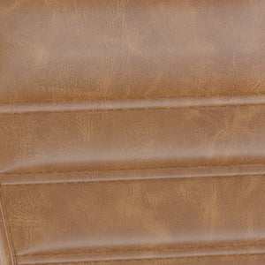 English Elm Whitney High Back Executive Swivel Office Chair - Ergonomic Design with Transparent Roller Wheels Brown LeatherSoft/Black Frame GO-2286H-BR-BK-RLB-GG